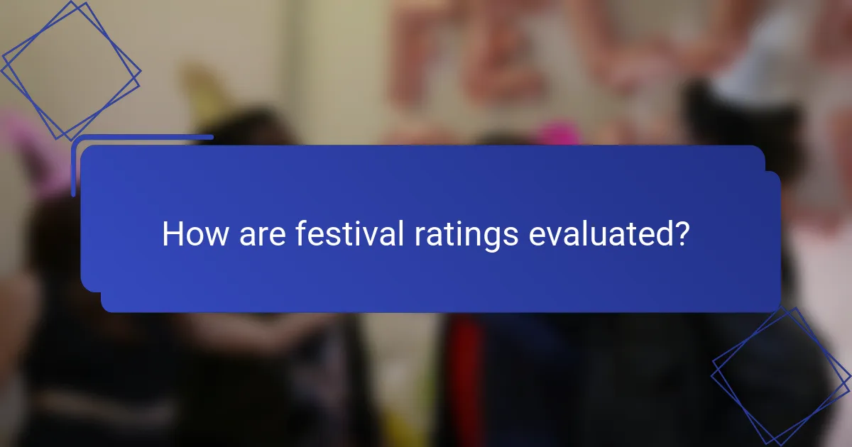 How are festival ratings evaluated?