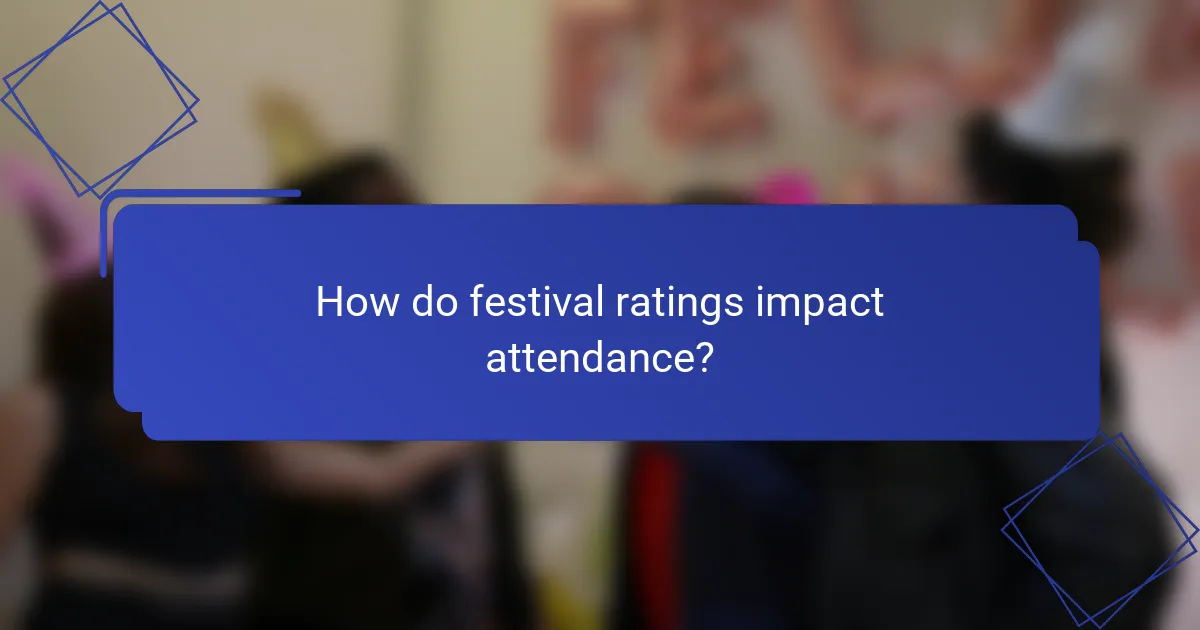 How do festival ratings impact attendance?